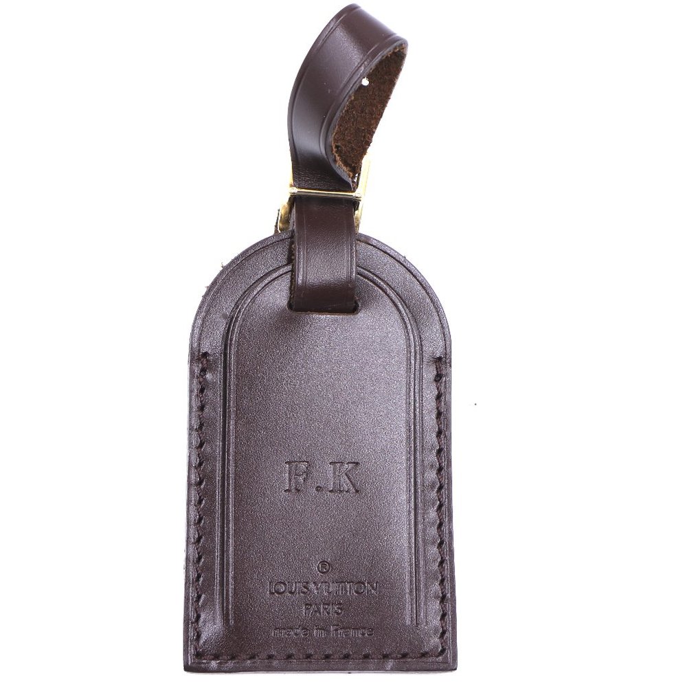 Louis Vuitton Brown Keepall Speedy Alma Rare Calf Luggage Tag